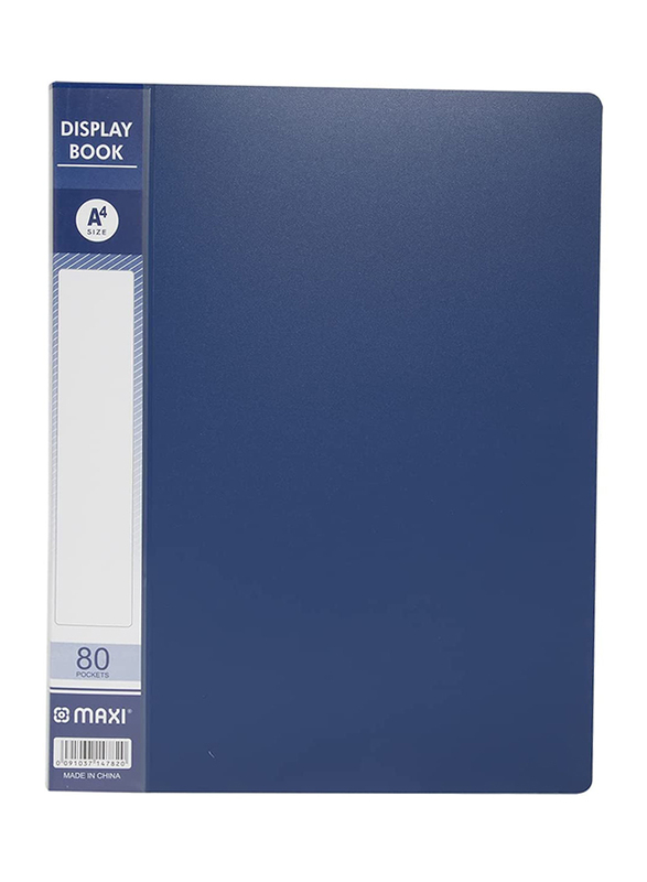 Maxi 80 Pocket Display Book, A4 Size, DB80B, Blue