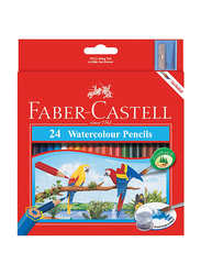 Faber-Castell Parrot Design Water Colour Pencil Set, 24-Piece, 114464, Multicolour