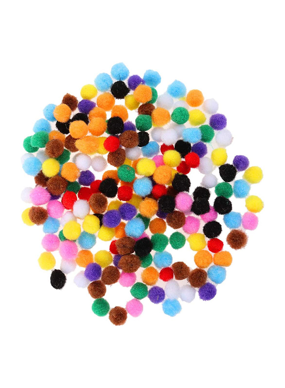 Supvox Elastic Pom Poms Craft Set, 200 Pieces, Ages 3+, Multicolour