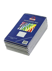 Libra Top Spiral Portable Interpretation Shorthand Notepad, 5 x 8 inch, 12 x 70 Sheets, TCOS-ST04B, White