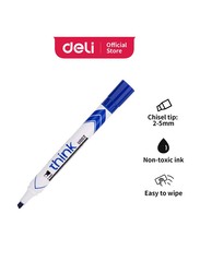 Deli 10 Pieces Think Chisel Tip Dry Erase Markers, EU00230, Blue
