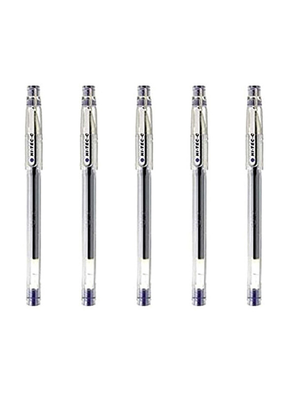 

Pilot 5-Piece Hi-Tec-C 04 Ultra Fine Point Gel Ink Pen, 0.4mm, Lh-20c4, Blue