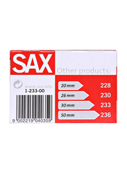 Sax Paper Clip, 30mm, 10 x 100 Pieces, Silver