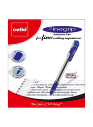 Cello 50-Piece Finegrip Ballpoint Pen, 0.7mm, Blue