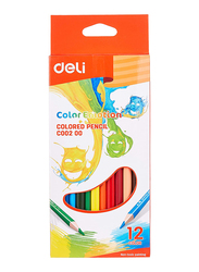 Deli Color Emotion Wooden Colored Pencils, 12-Piece, C00200, Multicolour