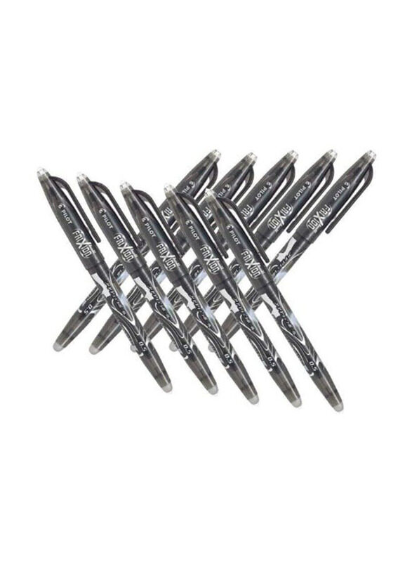 

Pilot 10-Piece Frixion Ball Erasable Gel Pen Set, 0.5mm, Black