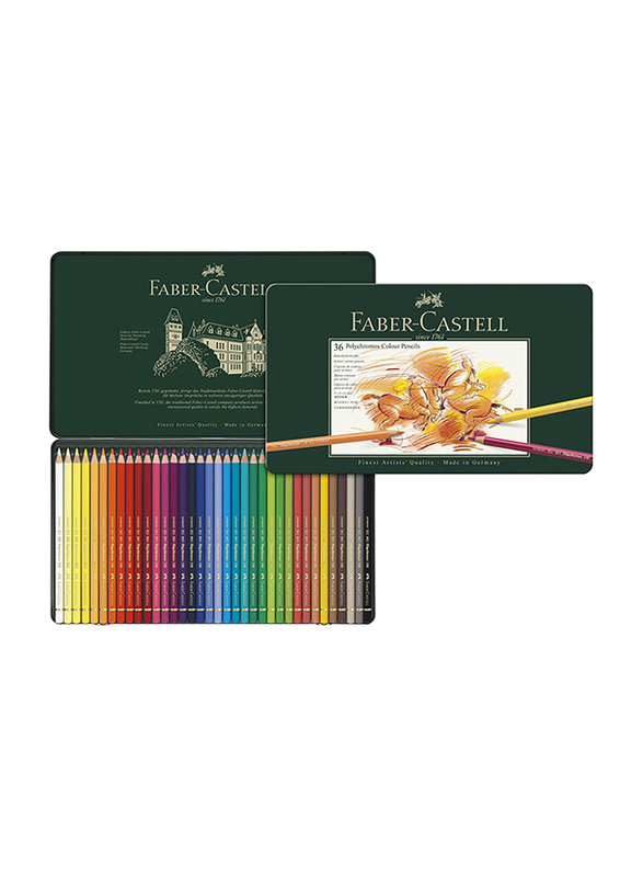 Faber-Castell Polychromos Colour Pencils Tin, 36 Pieces, Multicolour