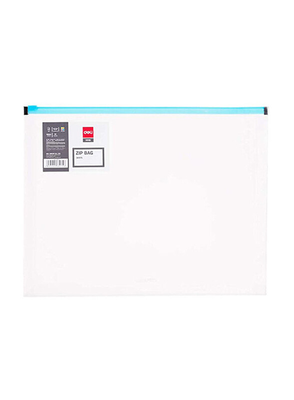 

Deli A4 Size Zipper Bag, Clear