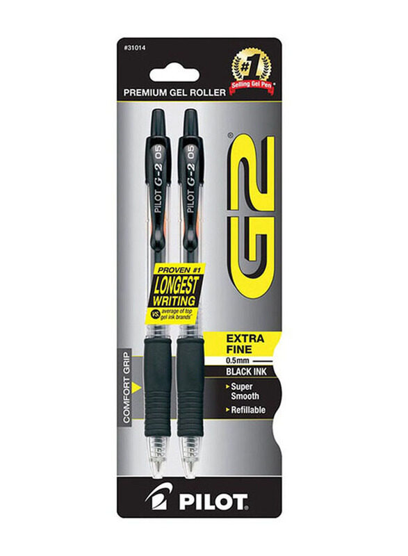 

Pilot 2-Piece G2 Retractable Premium Gel Ink Roller Ball Pen Set, Black