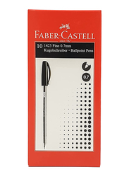 Faber-Castell 10-Piece Rollerball Pen Set, 0.7mm, Black