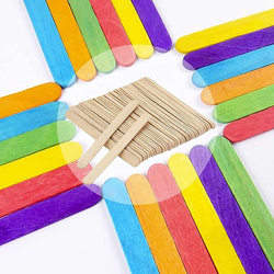 U-Hoome 200-Piece Kids DIY Hand Crafts Art Ice Cream Sticks, Beige