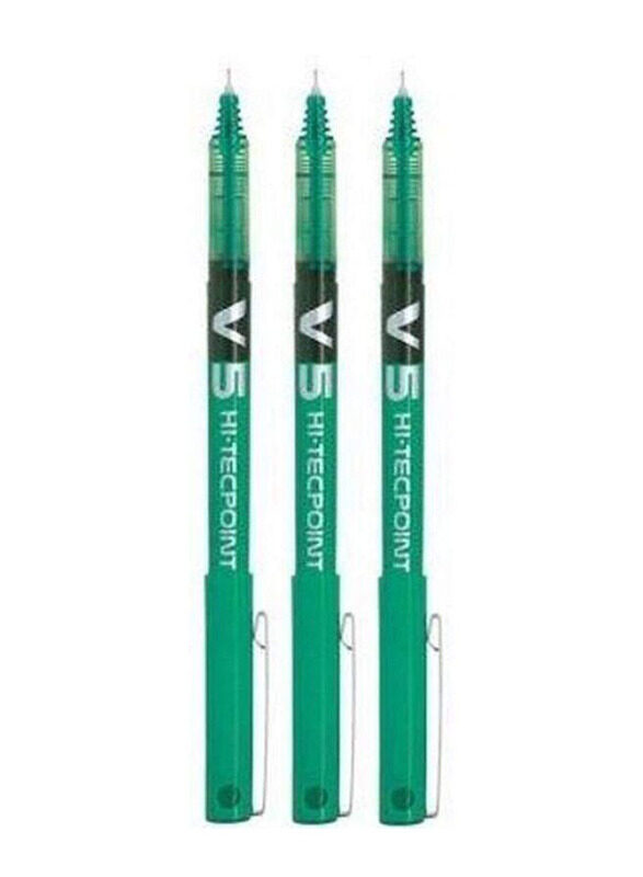 

Pilot 3-Piece BX V5 Hi-Tecpoint Extra Fine Rollerball Pen Set, 0.5mm, Green