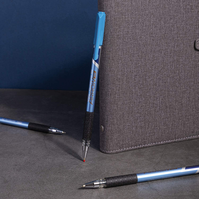 Deli 12-Piece Arrow Ballpoint Pen, 0.7mm, Blue