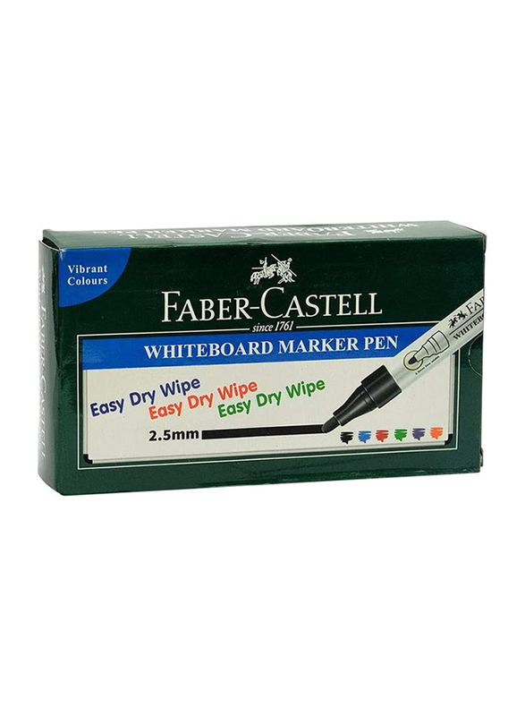 Faber-Castell 10-Piece Whiteboard Marker Set, Black