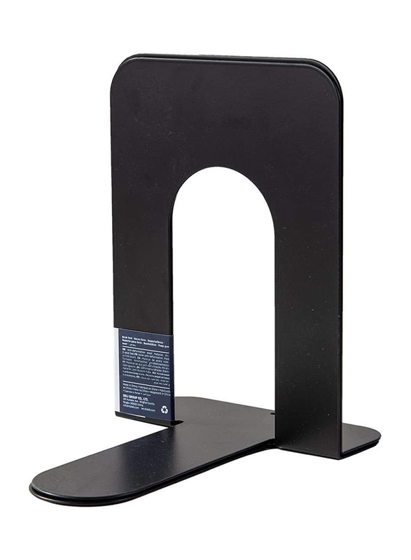 Deli Metal Book End Set, 2 Pieces, Black