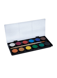 Faber-Castell 12-Shade Watercolours with Brush, 24mm, Multicolour