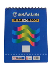 Sinarline SP03888 Spiral Notepad, 6 Pieces, 7 x 9 inch, Blue