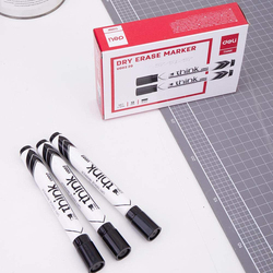 Deli 12-Piece Think Dry Erase Marker, EU00220, Black