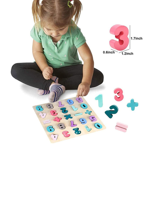 AM Anna Alphabet ABC Numbers Educational Toy Puzzle Board Set, 2 Pieces, Ages 3+, Multicolour