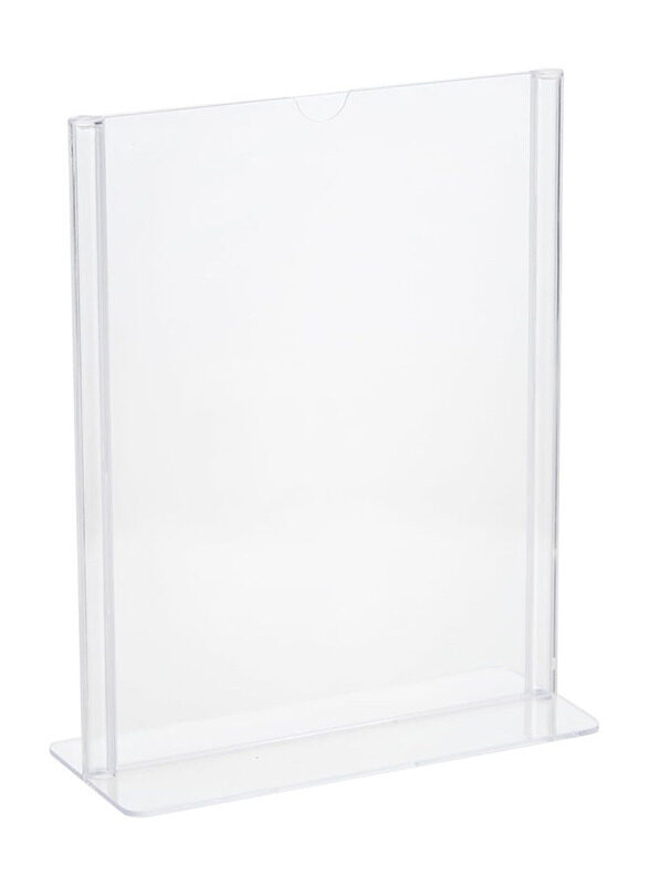 

Partner Acrylic T Shape A5 Vertical Sign Holder, Transparent