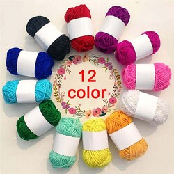 Dainerisy Assorted Kids DIY Knitting & Crochet Yarns, 12-Piece, Multicolour