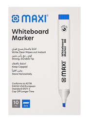 Maxi 10-Piece Whiteboard Marker Set, 800B10, Blue
