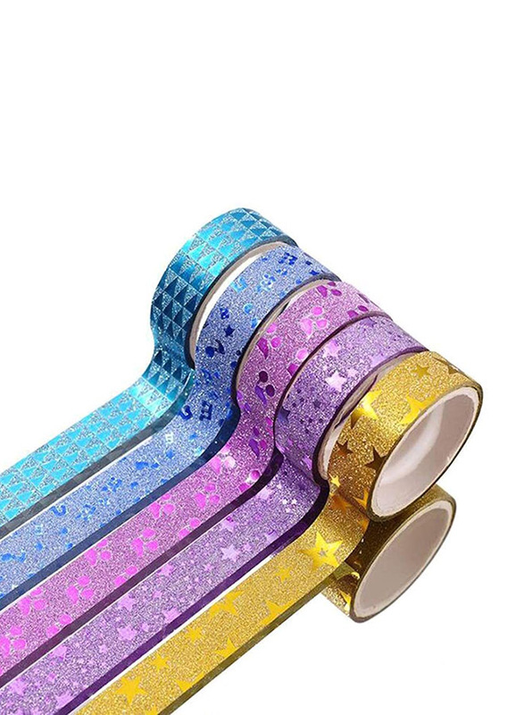 Otnice DIY Decorative Paper Glitter Tape Stickers Set for Office & School, 20 Rolls, Multicolour