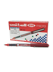 Uniball 12-Piece Eye Micro Rollerball Pen Set, 0.5mm, UB-150, Red