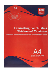 Deluxe Amt A4 Lamination Pouch Film, 100 Sheets, Clear