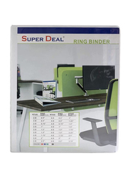 Super Deal 2D Ring Binder, A4 Size, 2.5-inch Spine, White