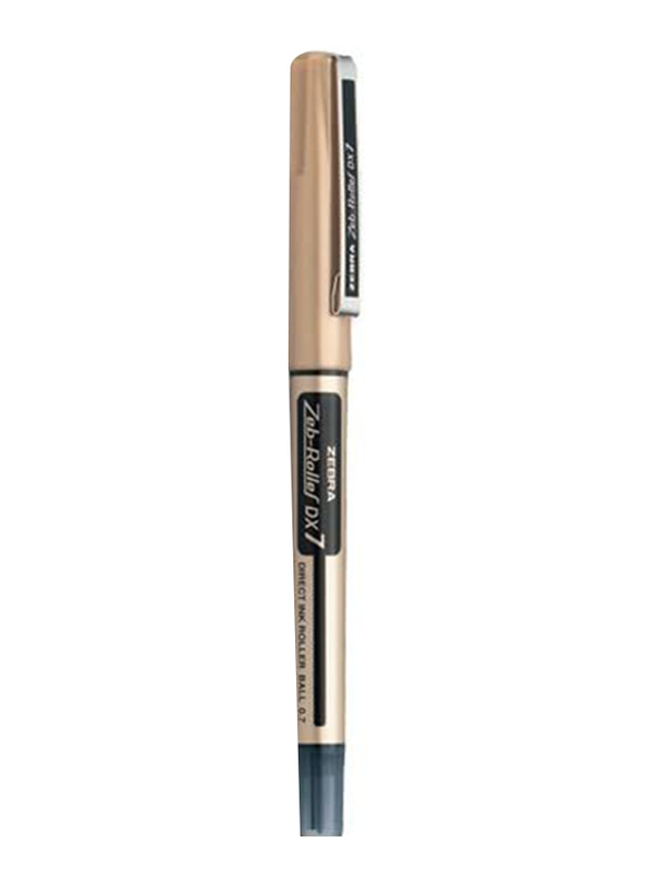 Zebra 10-Piece DX7 Liquid Ink Rollerball Pen Set, 0.7mm, Black