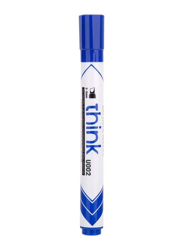 Deli 10 Pieces Think Chisel Tip Dry Erase Markers, EU00230, Blue