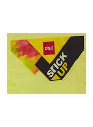Deli A030 Bright Neon Sticky Notes Pad Set, 4 Pack x 100 Sheets, Multicolour