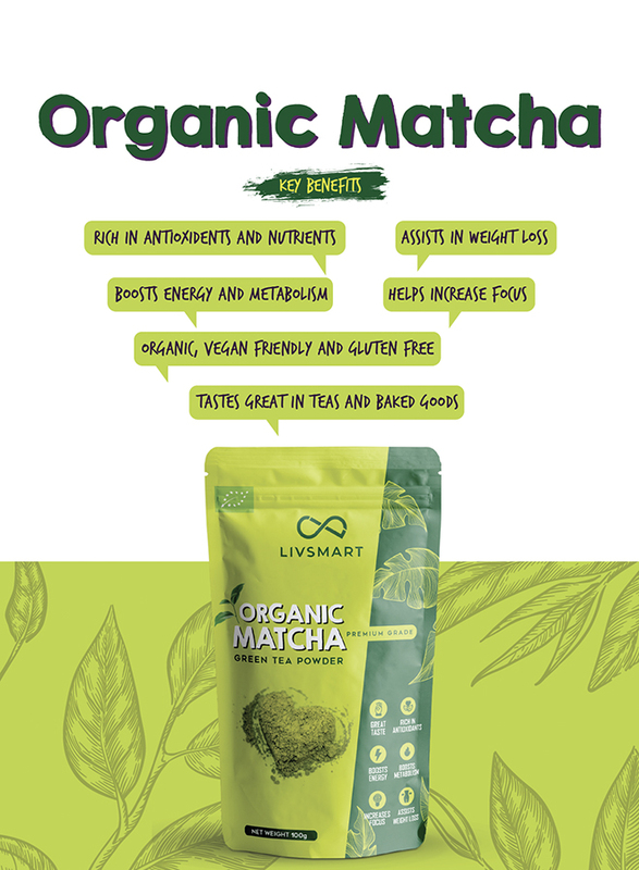 LivSmart Organic Matcha Green Tea Powder, 100g