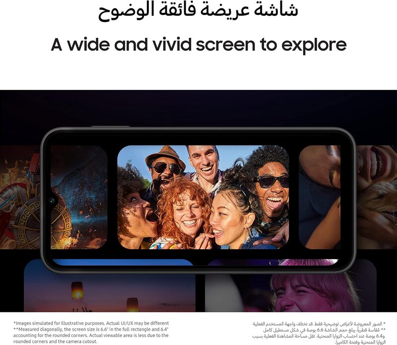 Samsung Galaxy A14 LTE, 64GB Storage, 4GB RAM, Black, UAE Version, Dual SIM, Android Smartphone