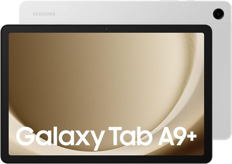 Samsung Galaxy Tab A9+ WiFi Android Tablet, 11" Large Display, 4GB RAM, 64GB Storage, Silver (UAE Version)