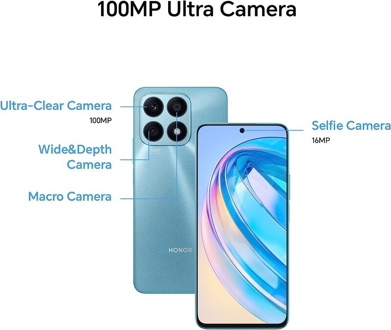 HONOR X8a Smartphone Unlocked, 100MP Triple Camera, 6.7" 90Hz Fullview Display, 8 GB+128 GB, Android 12, Dual SIM Titanium Silver ( UAE Version )