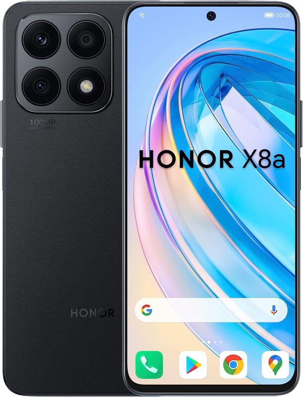 HONOR X8a Smartphone Unlocked, 100MP Triple Camera, 6.7" 90Hz Fullview Display, 8 GB+128 GB, Android 12, Dual SIM Midnight Black ( UAE Version )