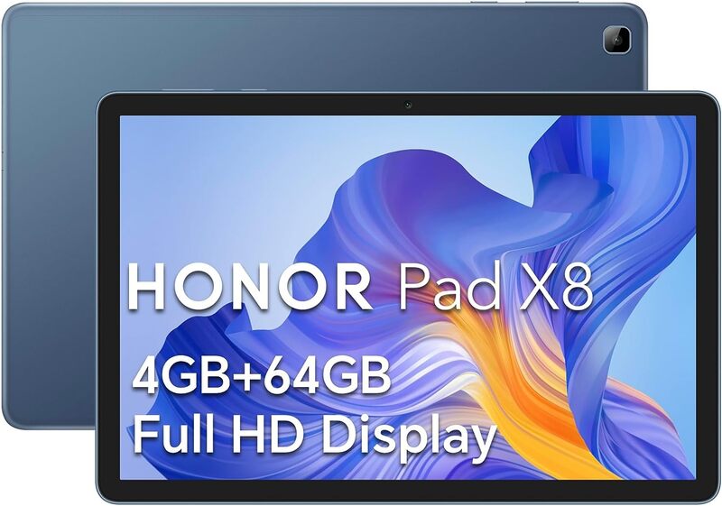 HONOR Pad X8 10.1 Inch Tablet Wi-Fi (4+64GB Storage, FullView Display, Octa-Core, Android 12 with Flip Cover - UAE Version