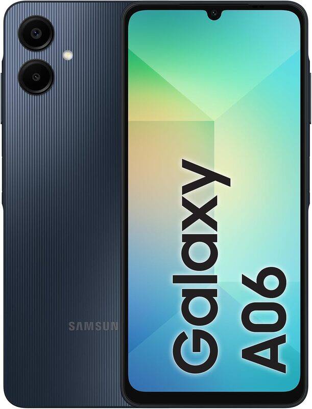 

Samasung Samsung Galaxy A06 LTE, Android Smartphone, Dual SIM Mobile Phone, 4GB RAM, 64GB Storage, Black (UAE Version)
