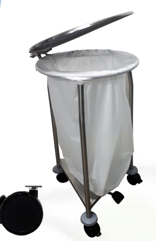 Dirty Linen with Round Single Trollet with Lid