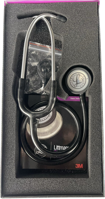 سماعة الطبيب 3M Littmann Classic III ، أنبوب أسود ، 27 بوصة