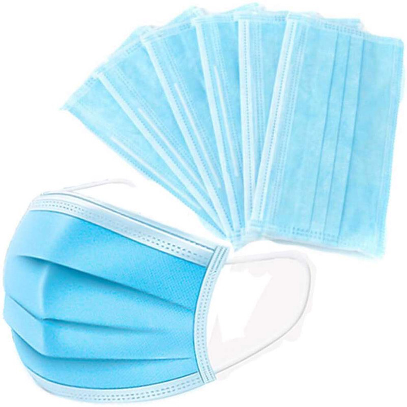 Disposable Face Mask 3 Ply (1x50Pcs) - Blue