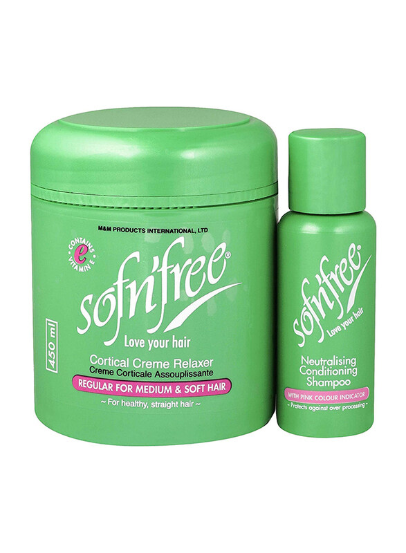 

Sofn'free Love You Hair Cortical Creme Relaxer and Neutralising Conditioning Shampoo for All Hair Types, 2 Pieces