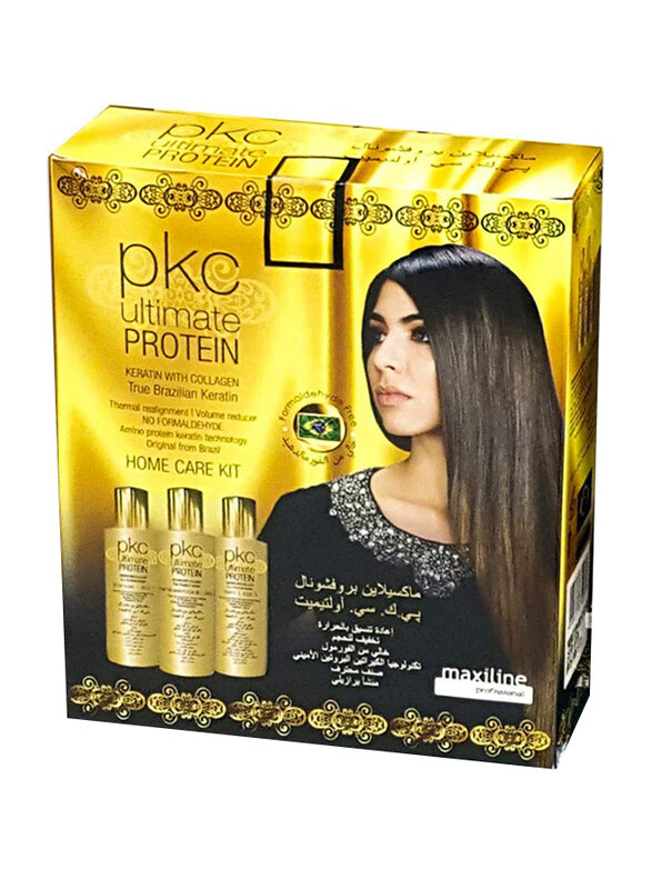 

PKC Ultimate Protein Keratin With Collagen Straightening Professional Home care Kit, 3 Pieces