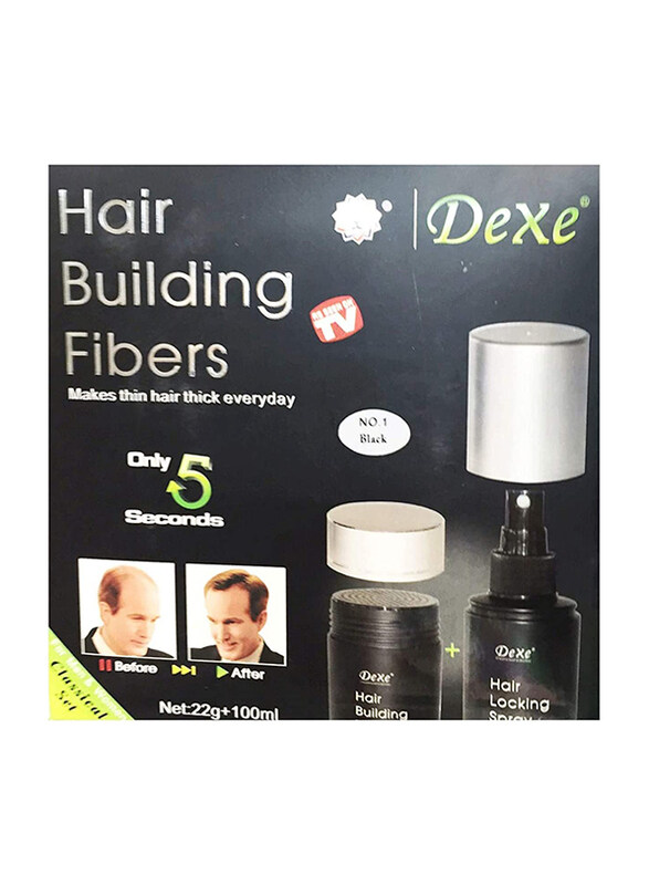 

Dexe Hair Building Fibers for All Hair Types, 80g, Black