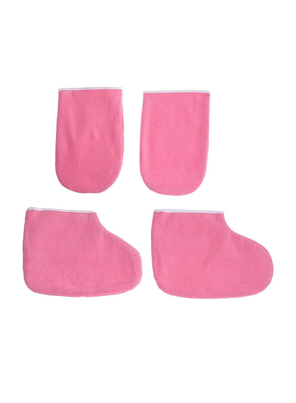 

Lurrose Paraffin Wax Fabric Gloves & Heat Therapy Socks, Pink