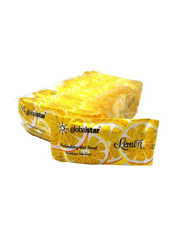 

Globalstar Refreshing Lemon Facial Wet Wipes, 20 Pieces