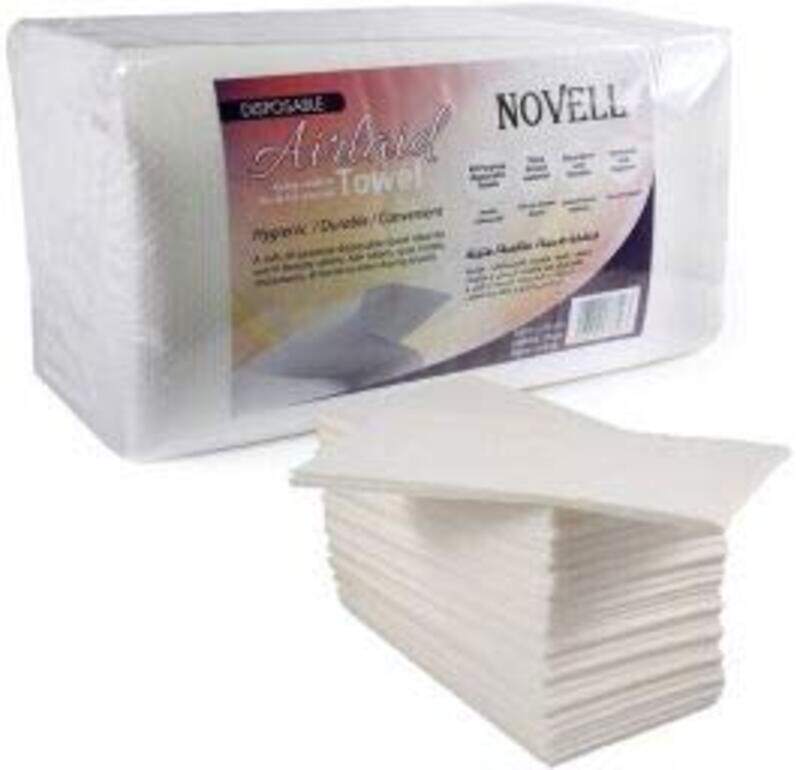 

Novell Non Woven Airlaid Disposable Towel, 100 Pieces, White
