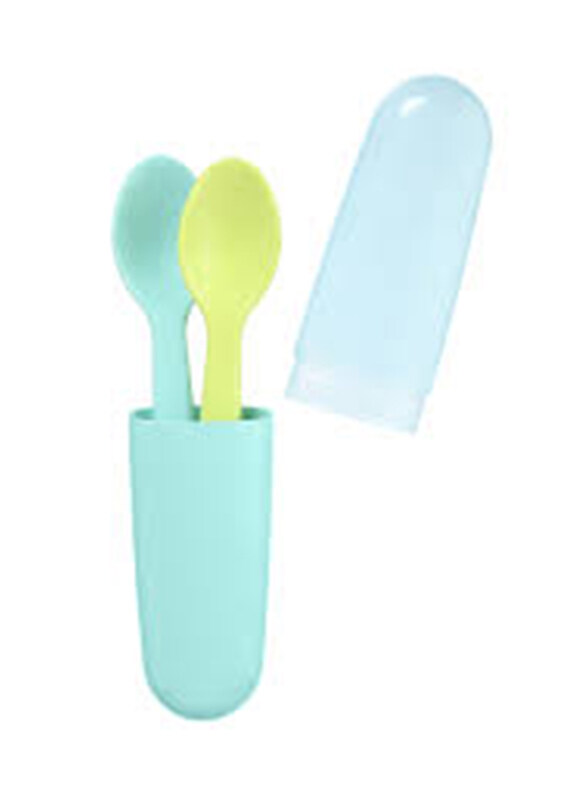 

Wee Baby Fork & Spoon Container, 6+ Months, Blue